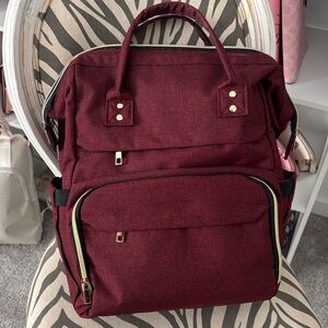 Stylish Burgundy Travel Backpack